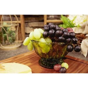 Anchor Hocking Fairfield Pedestal Bowl | Mid Century Farmhouse Decor